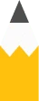 A small pencil icon, pointed up, in front of a plain background